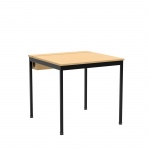 EDV-Tisch,  80x80 cm (B/T), 72 cm hoch, Holzkabelkanal mit Deckel, 